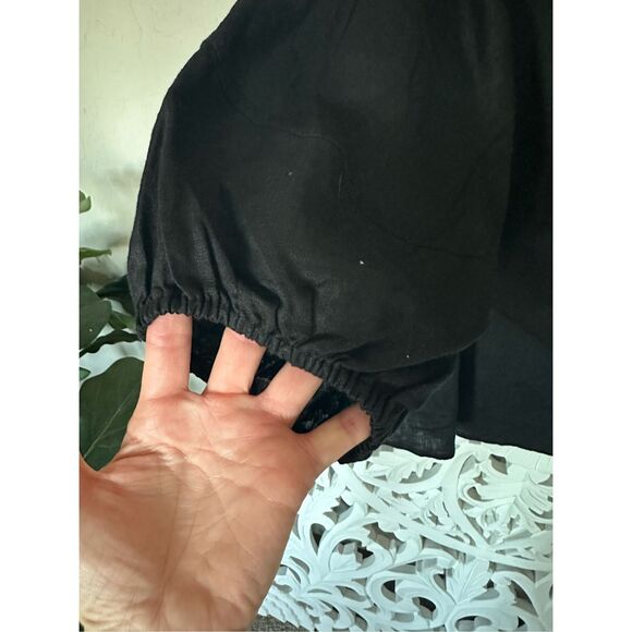 Seed Heritage Core Linen Balloon Sleeve Top - Picture 6 of 11